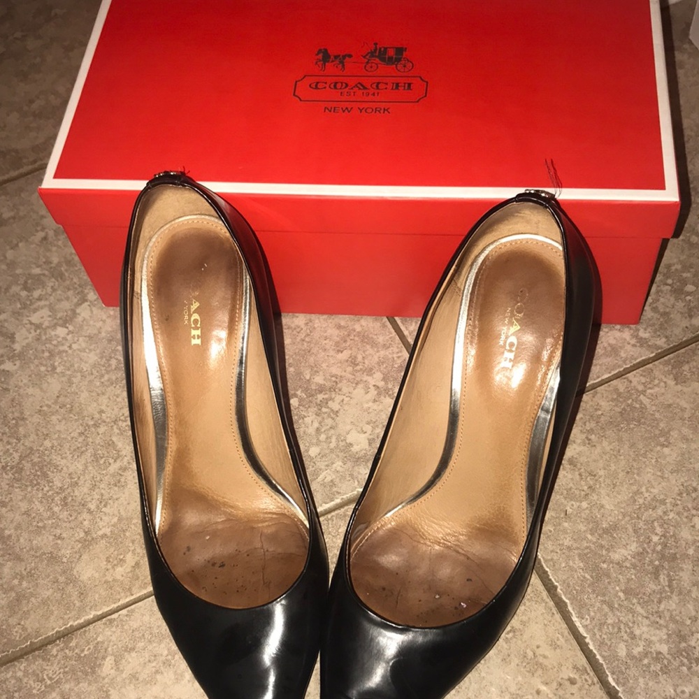 Used Coach stilettos with box.